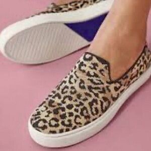 ROTHYS SLIP ON SNEAKER LOAFERS LEOPARD CAT ANIMAL PRINT SIZE WOMEN 8